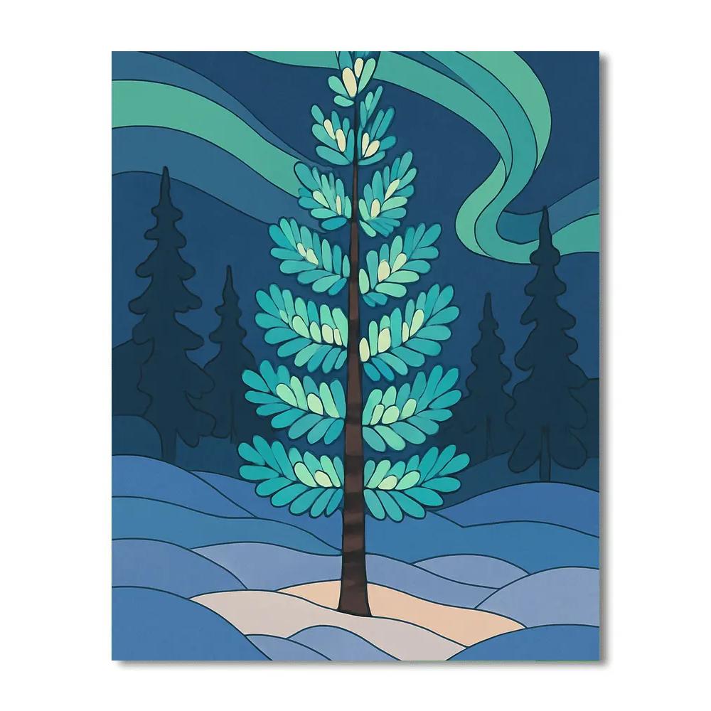 Boreal Lantern Grove Tree Paint by numbers kits