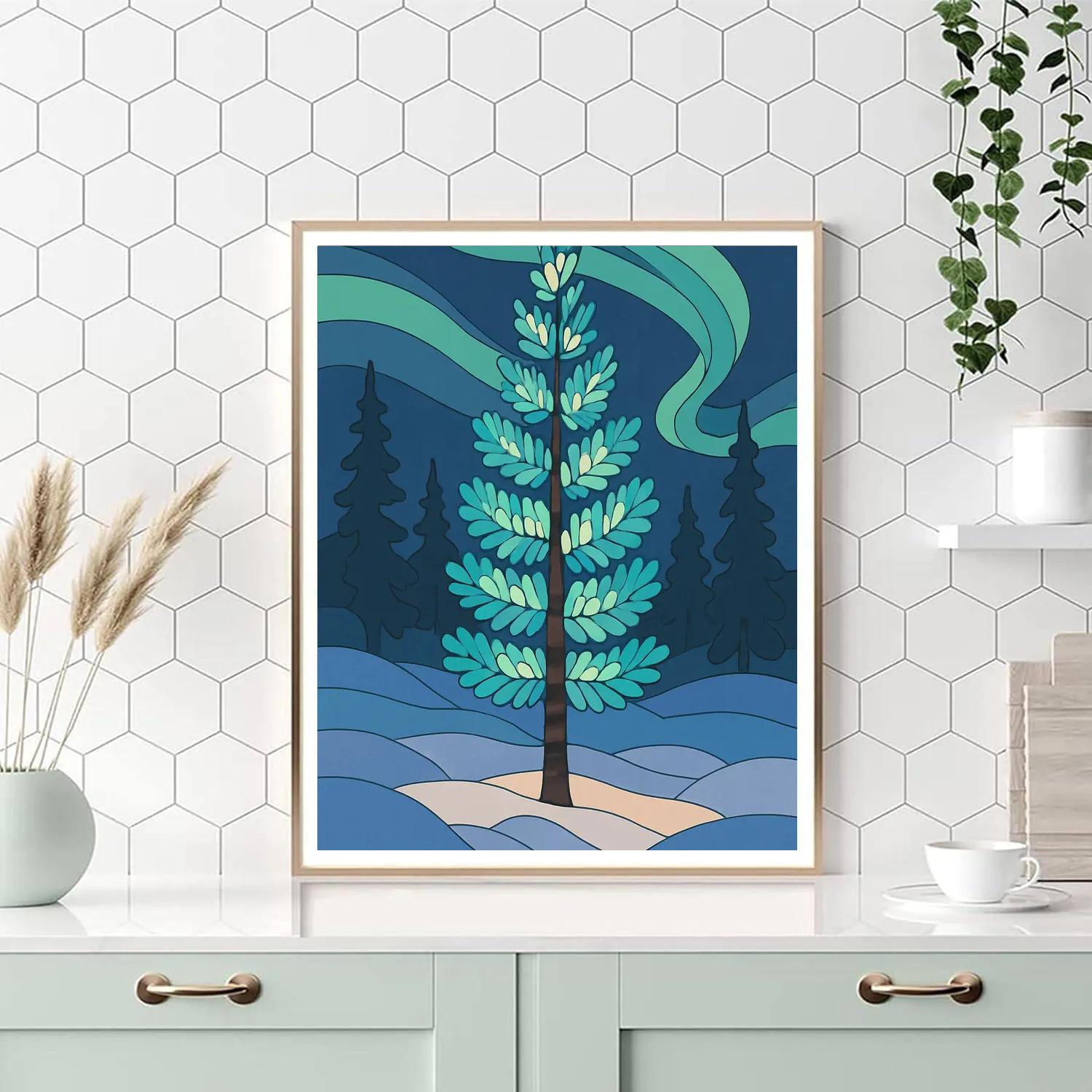 Boreal Lantern Grove Tree Paint by numbers kits