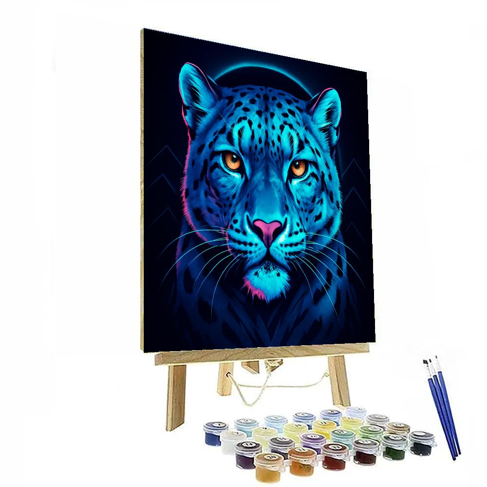 Aurora Circuit Snow Leopard paint by number