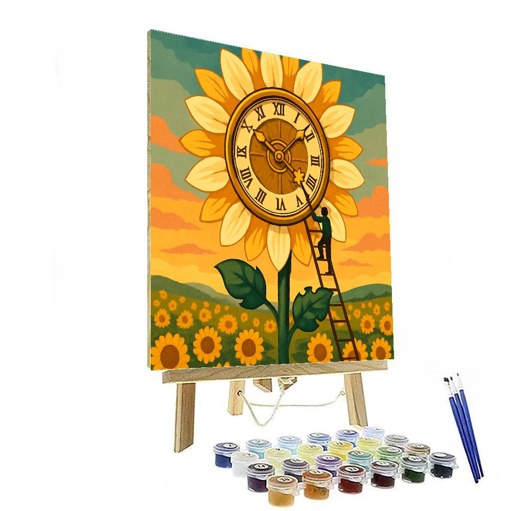 Clockwork Sunflower Observatory Paint by numbers art