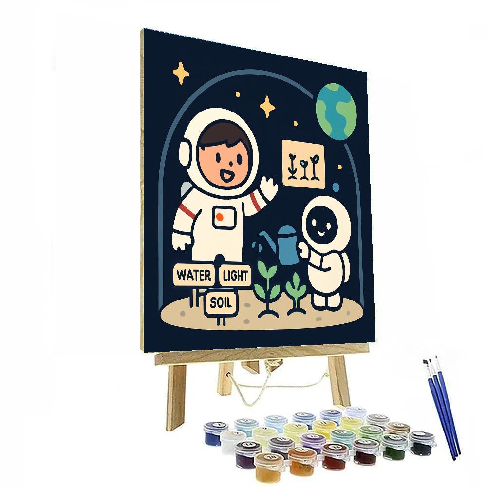 Moonbase Plant Lab Helpers DIY paint by numbers