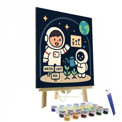 Moonbase Plant Lab Helpers DIY paint by numbers