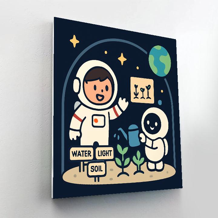 Moonbase Plant Lab Helpers DIY paint by numbers