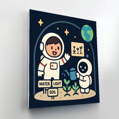 Moonbase Plant Lab Helpers DIY paint by numbers