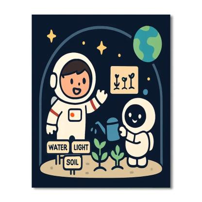 Moonbase Plant Lab Helpers DIY paint by numbers