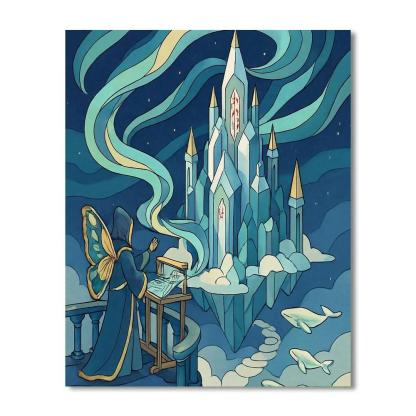 Aurora Loom Fantasy Citadel paint by number