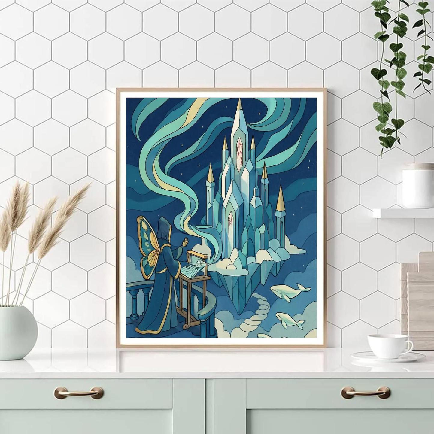 Aurora Loom Fantasy Citadel paint by number