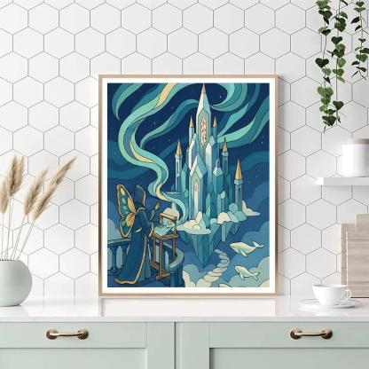 Aurora Loom Fantasy Citadel paint by number