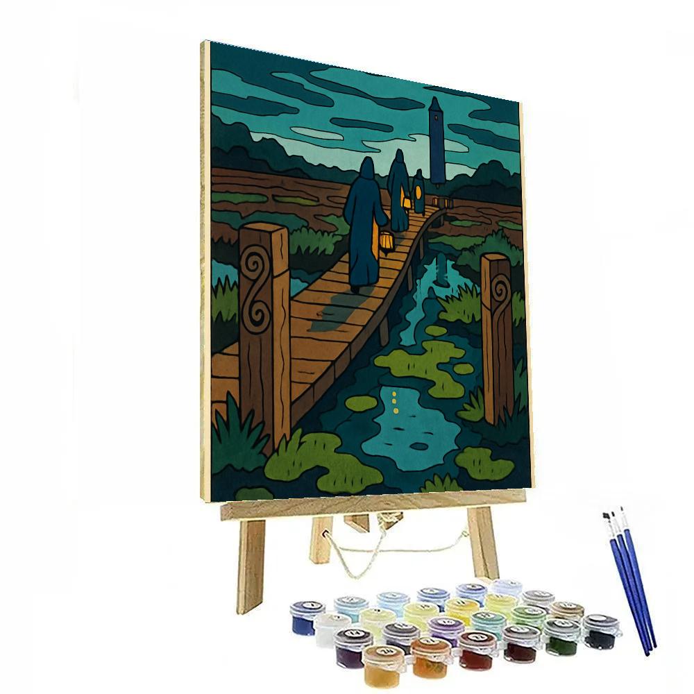 Lantern Procession In Ireland Marshlands DIY paint by numbers