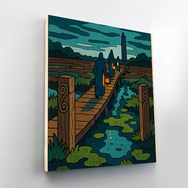 Lantern Procession In Ireland Marshlands DIY paint by numbers