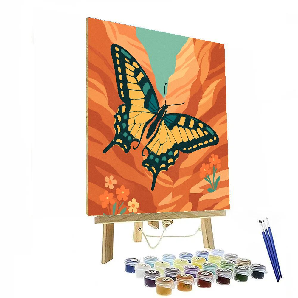 Canyon Wind With Butterfly Silhouettes Paint by numbers kits