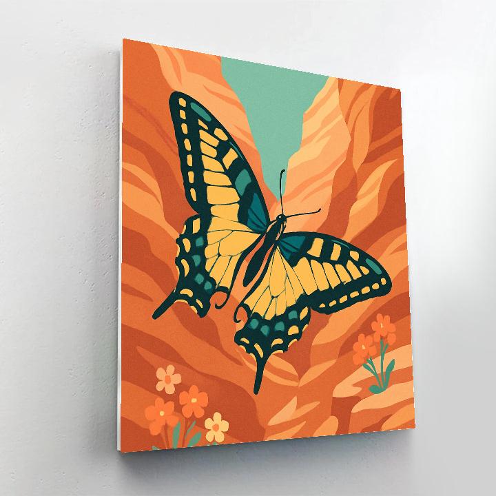 Canyon Wind With Butterfly Silhouettes Paint by numbers kits