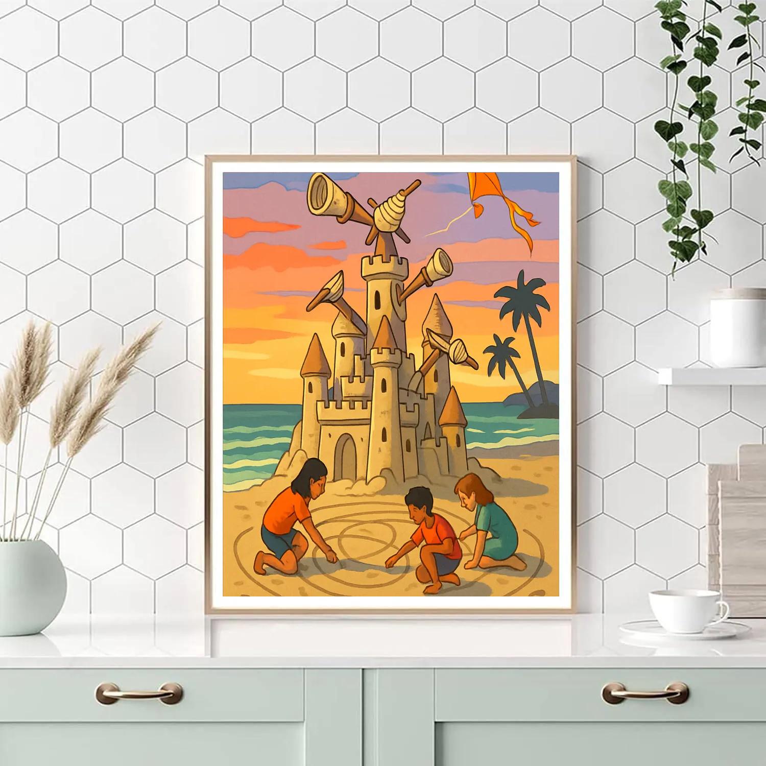 Sandcastle Observatory At Sunset Beach Number painting