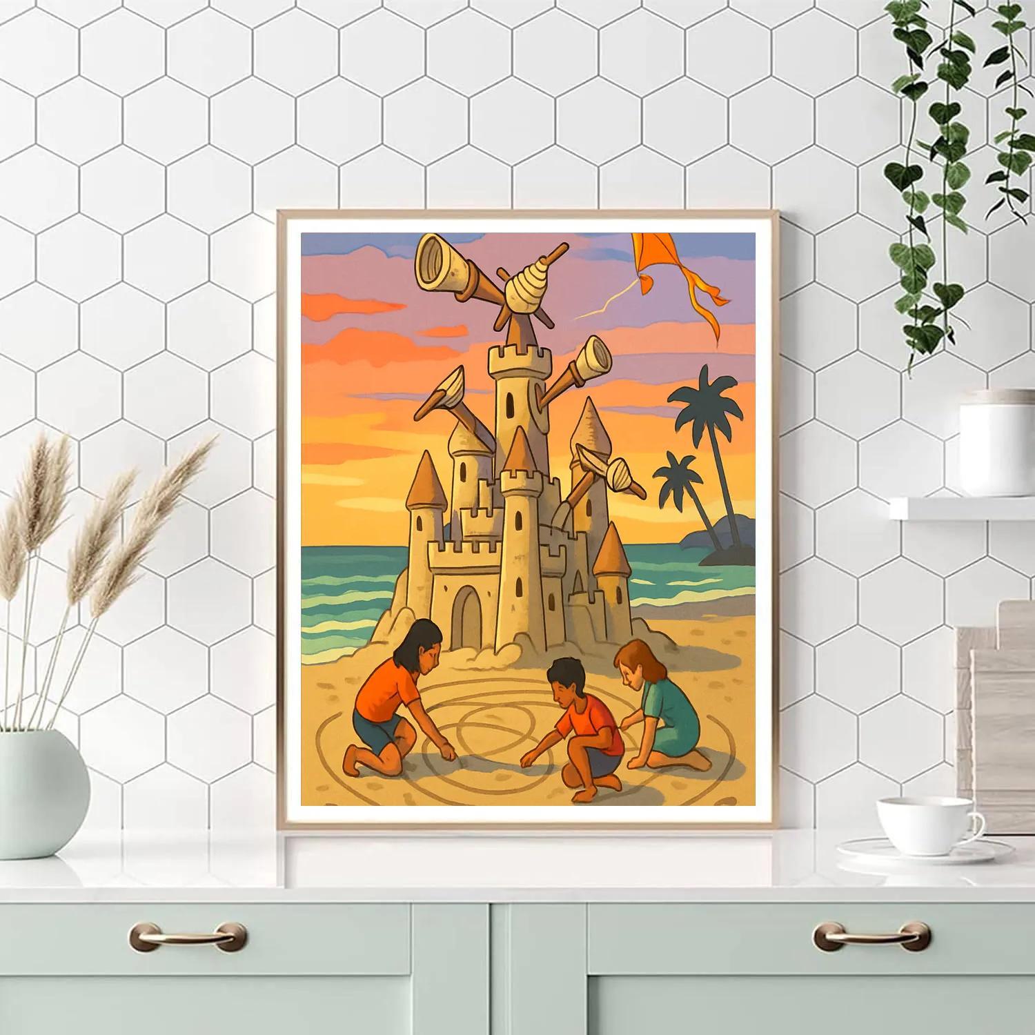 Sandcastle Observatory At Sunset Beach Number painting