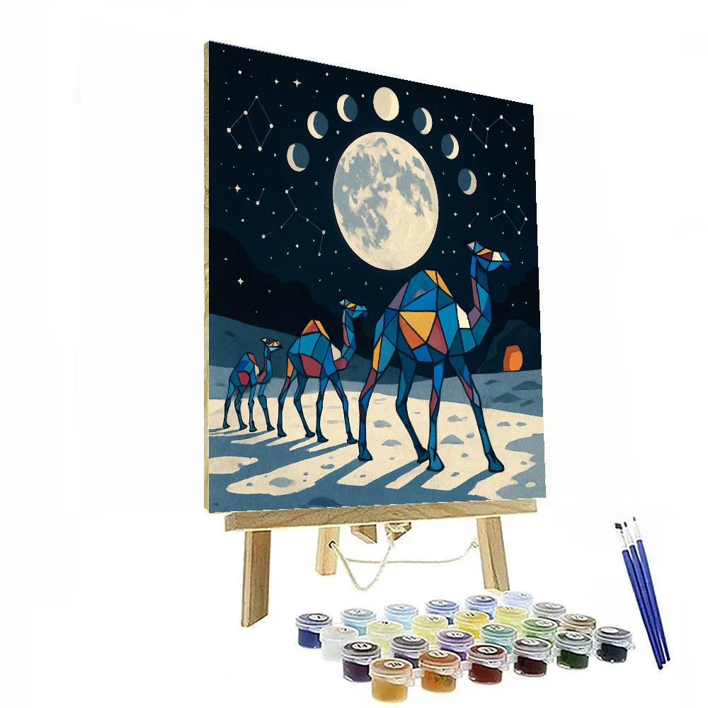 Prism Caravans In Moon Dust DIY paint by numbers