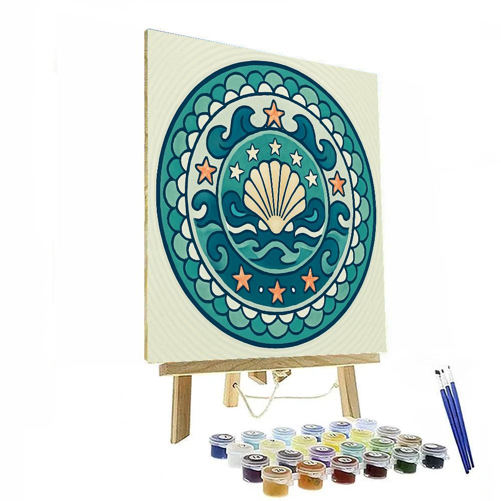 Whispering Tides Mandala painting number kit