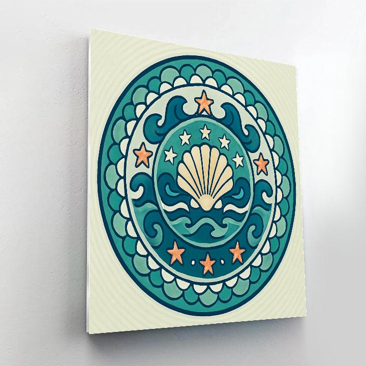 Whispering Tides Mandala painting number kit