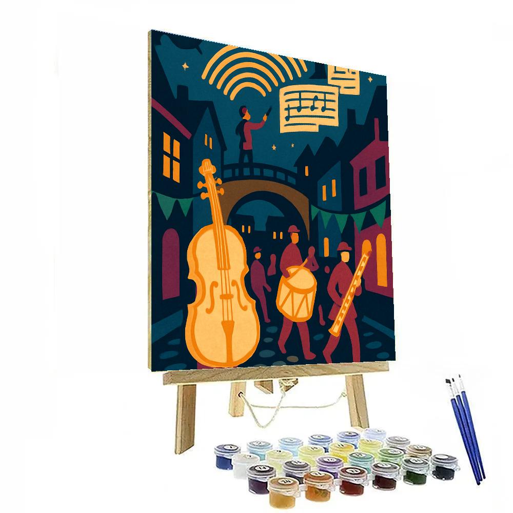 Lantern Parade With Music Echoes paint by number