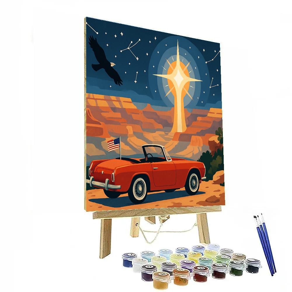 USA Canyon Stargate Road Trip Poster Paint by numbers kits