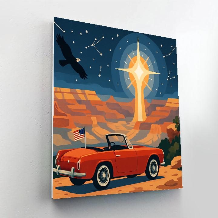 USA Canyon Stargate Road Trip Poster Paint by numbers kits