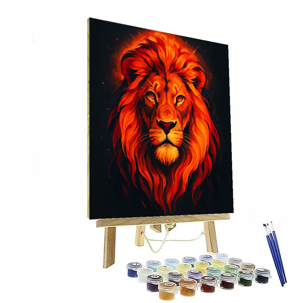 Molten Crown Lion DIY paint by numbers