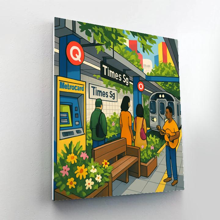 New York Lightwell Subway Garden Numbered painting kits