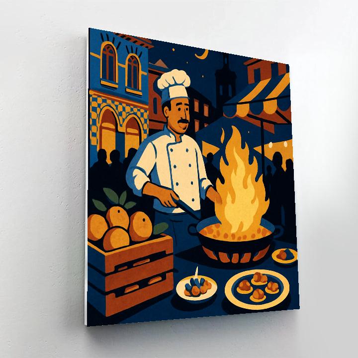 Midnight Market Mosaic In Spain Paint by numbers art