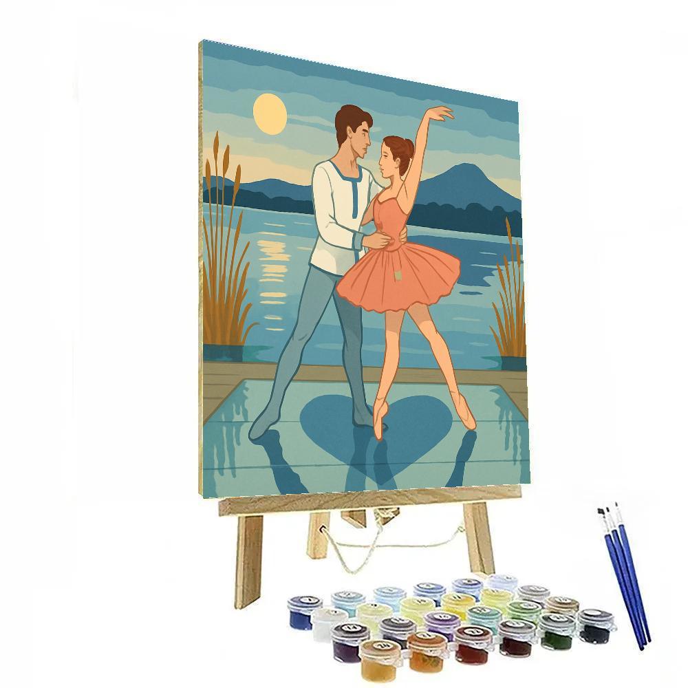 Mirror Lake Waltz In Ballet DIY paint by numbers