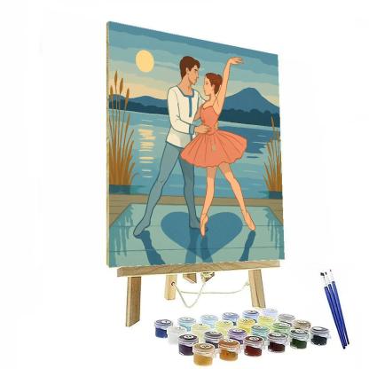 Mirror Lake Waltz In Ballet DIY paint by numbers