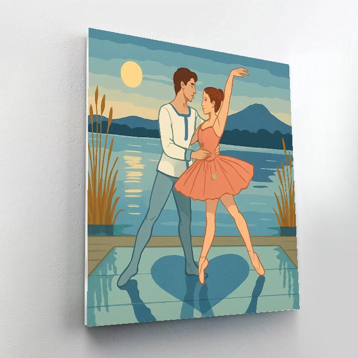 Mirror Lake Waltz In Ballet DIY paint by numbers