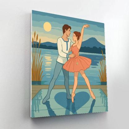 Mirror Lake Waltz In Ballet DIY paint by numbers