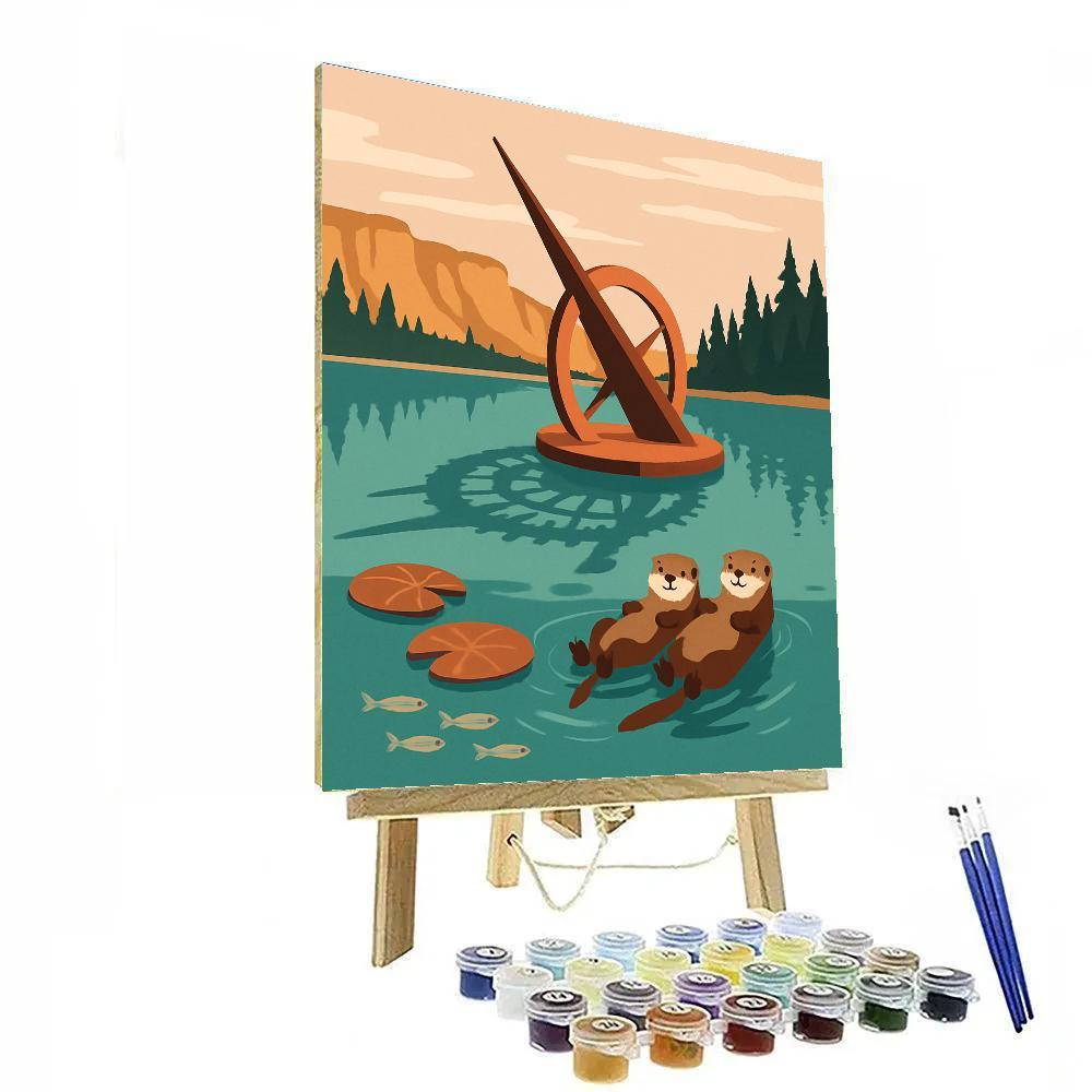 Clockwork Shoreline Lake Mirage paint by number