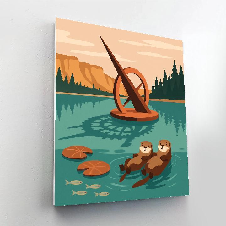 Clockwork Shoreline Lake Mirage paint by number