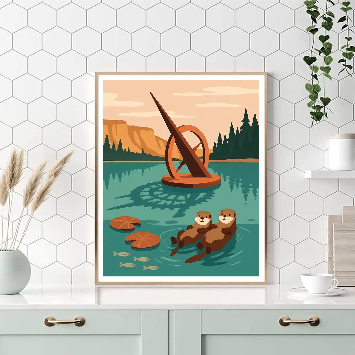 Clockwork Shoreline Lake Mirage paint by number