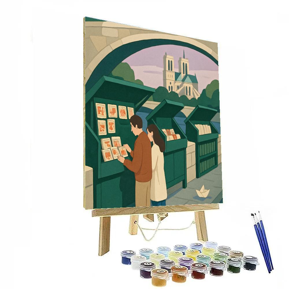 Seine River Bookstalls In Paris paint by number