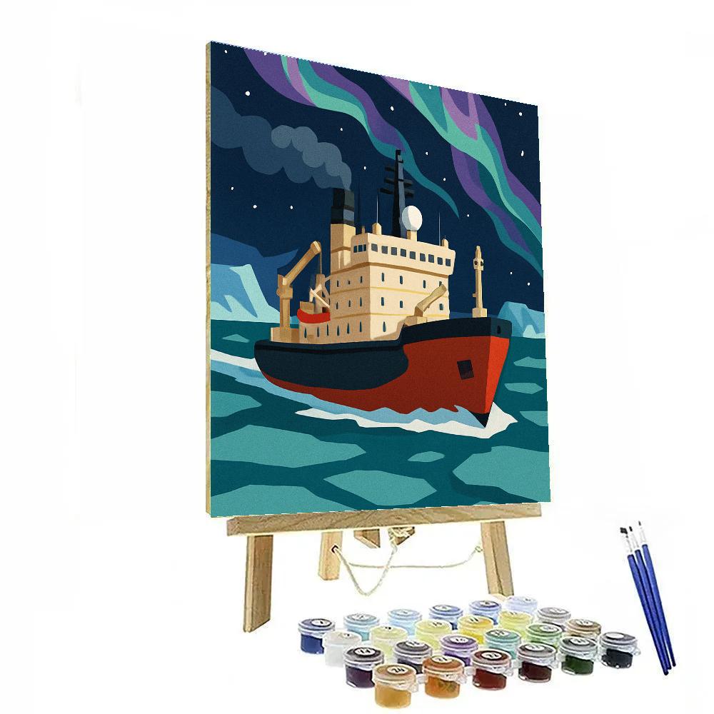 Ship Of The Polar Aurora DIY paint by numbers