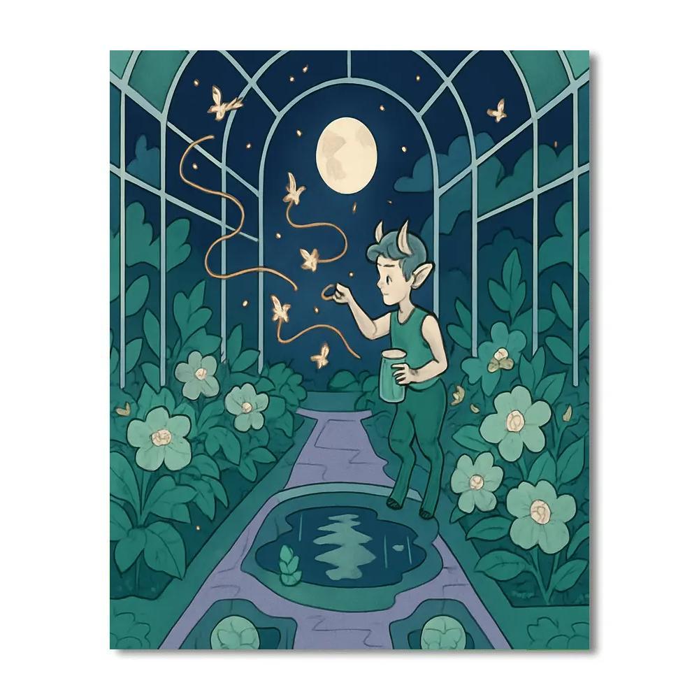 Mirror Garden In Fantasy Bloom paint by numbers