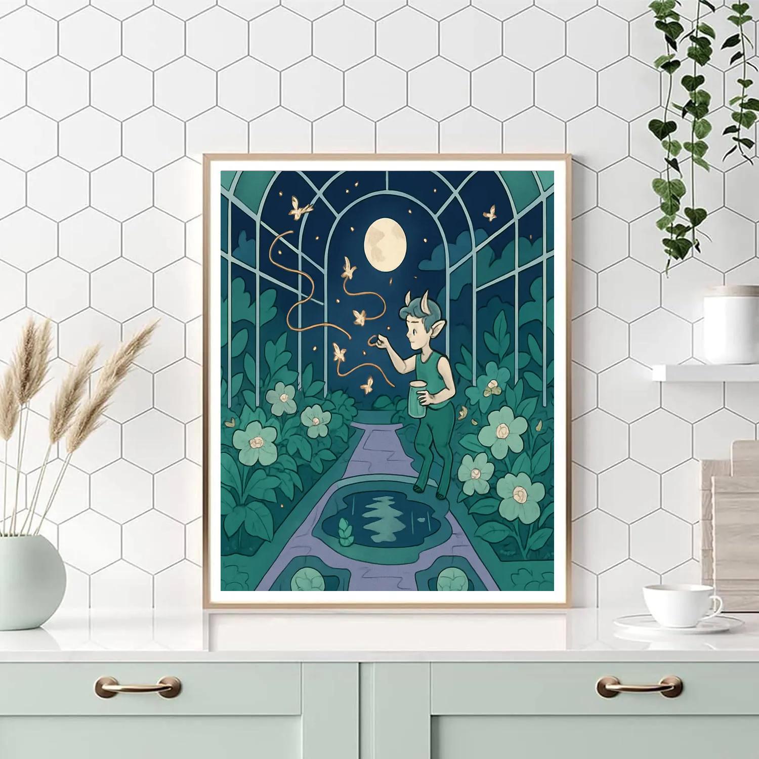 Mirror Garden In Fantasy Bloom paint by numbers