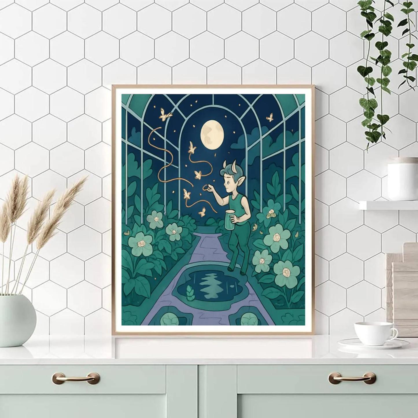 Mirror Garden In Fantasy Bloom paint by numbers