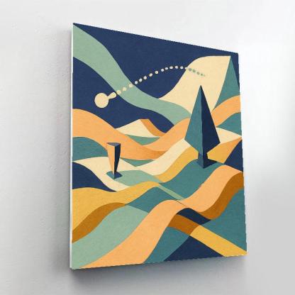 Abstract Folded Horizon Map DIY paint by numbers