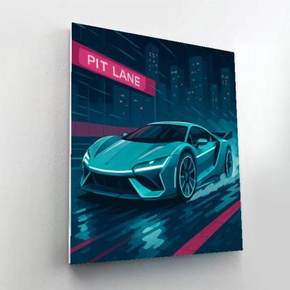 Cars Neon Fog Circuit Sprint paint by numbers