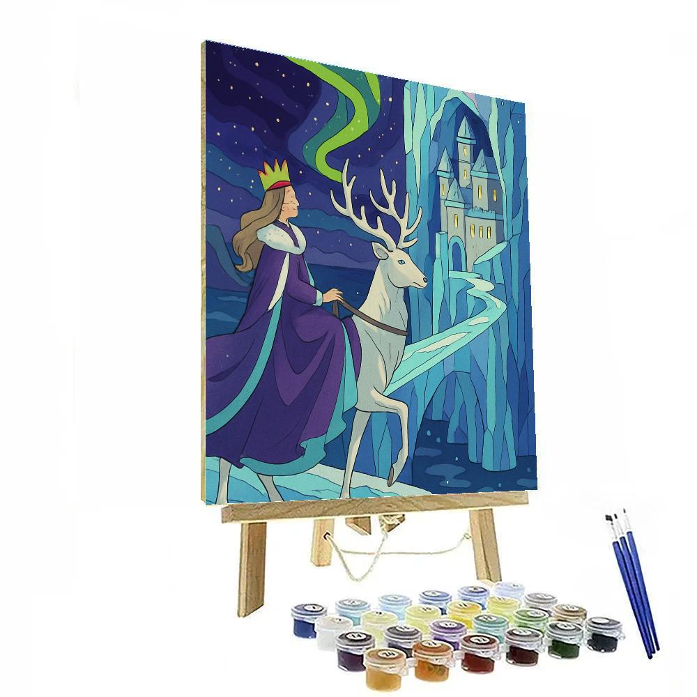 Aurora-Crowned Princess paint by color