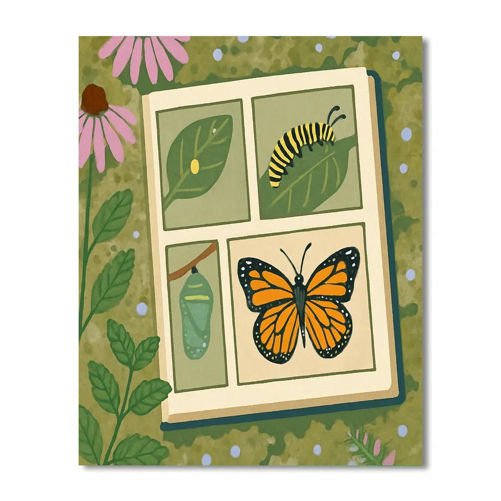 Metamorphosis Garden Butterfly Codex paint by color