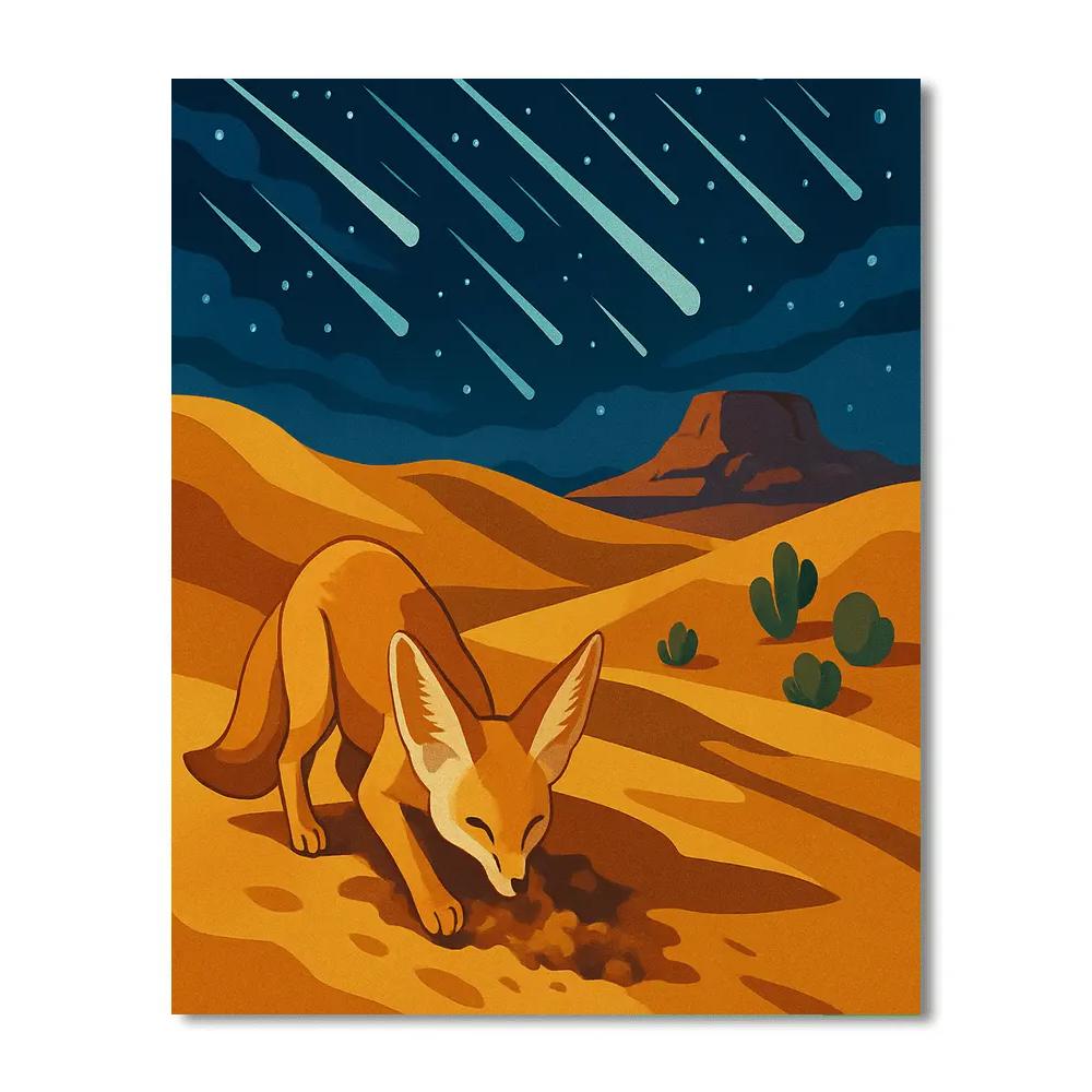 Desert Starfall Burrow Scene Painting by numbers kit