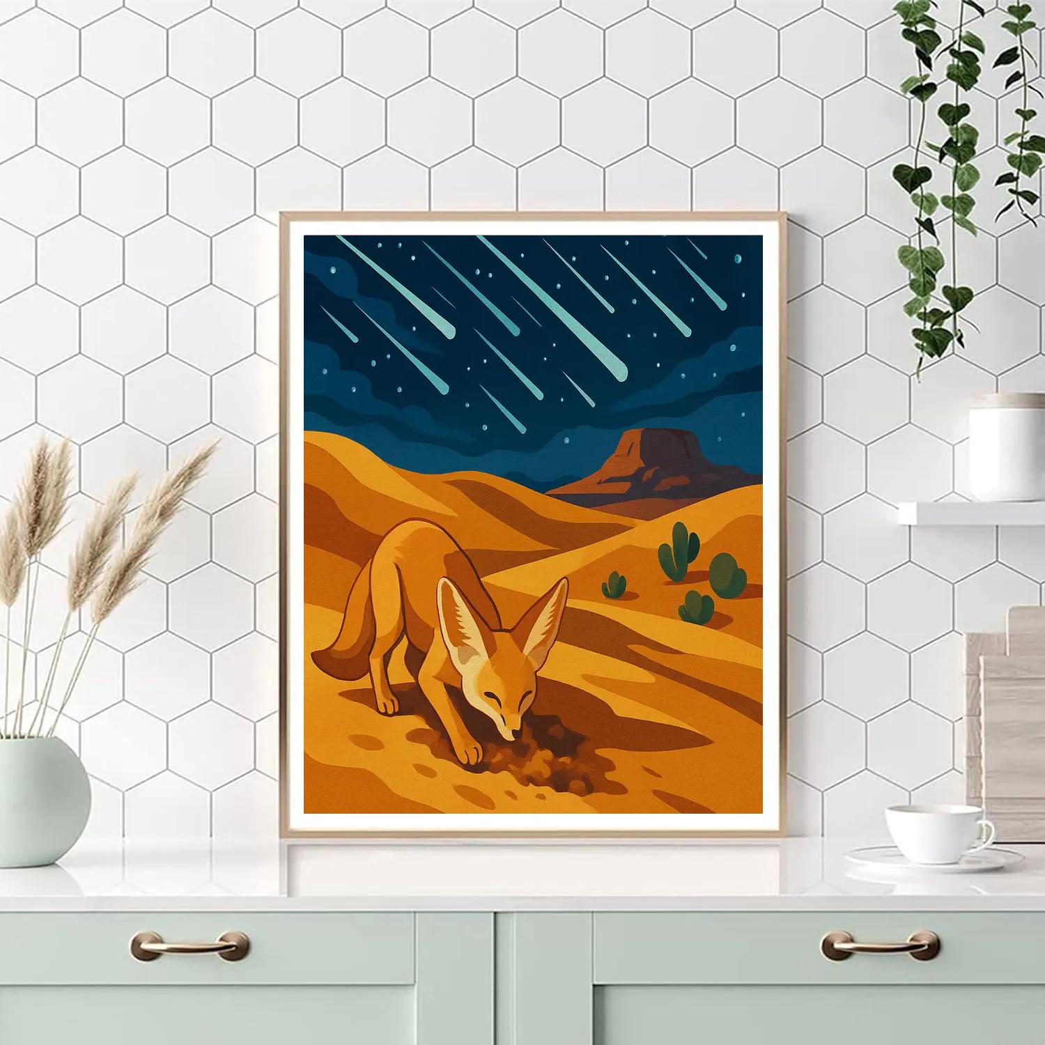 Desert Starfall Burrow Scene Painting by numbers kit