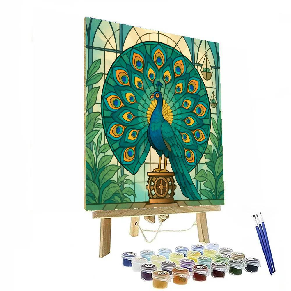 Clockwork Conservatory Peacock painting number kit