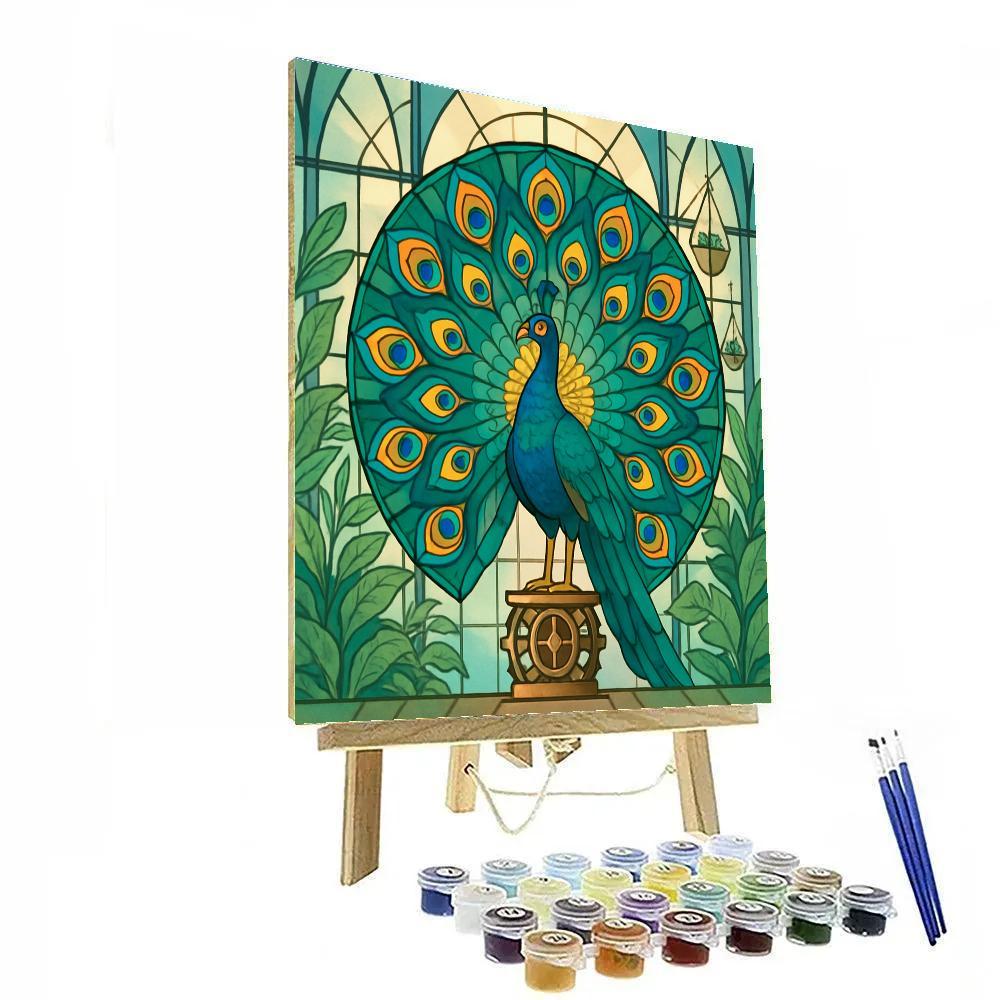 Clockwork Conservatory Peacock painting number kit