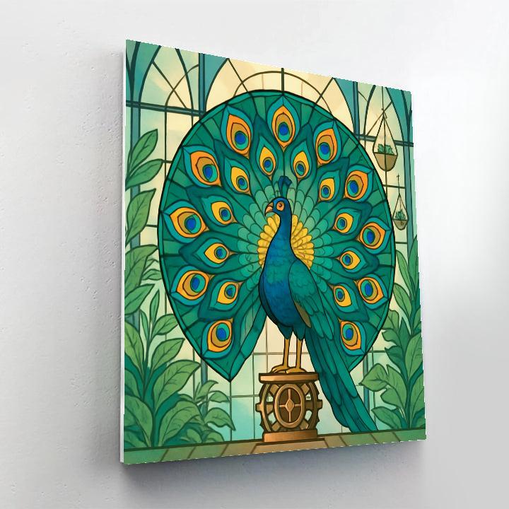 Clockwork Conservatory Peacock painting number kit