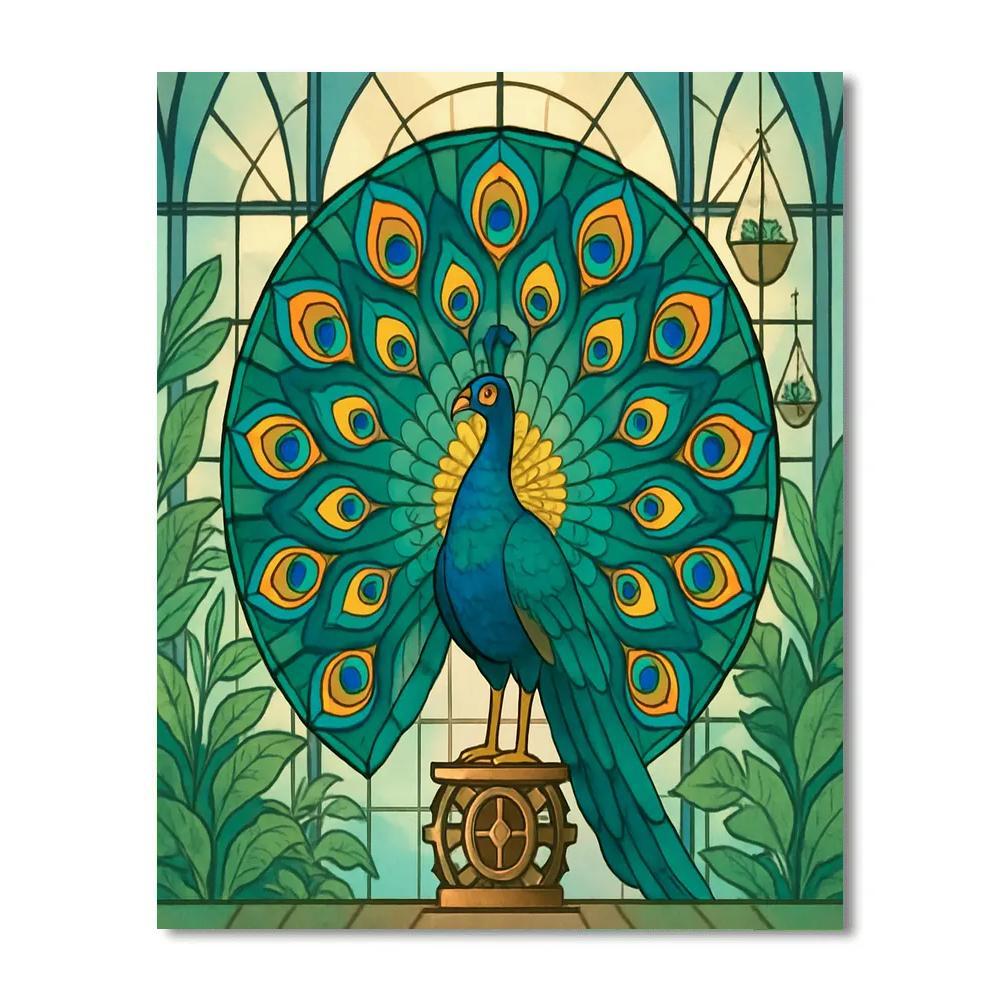 Clockwork Conservatory Peacock painting number kit