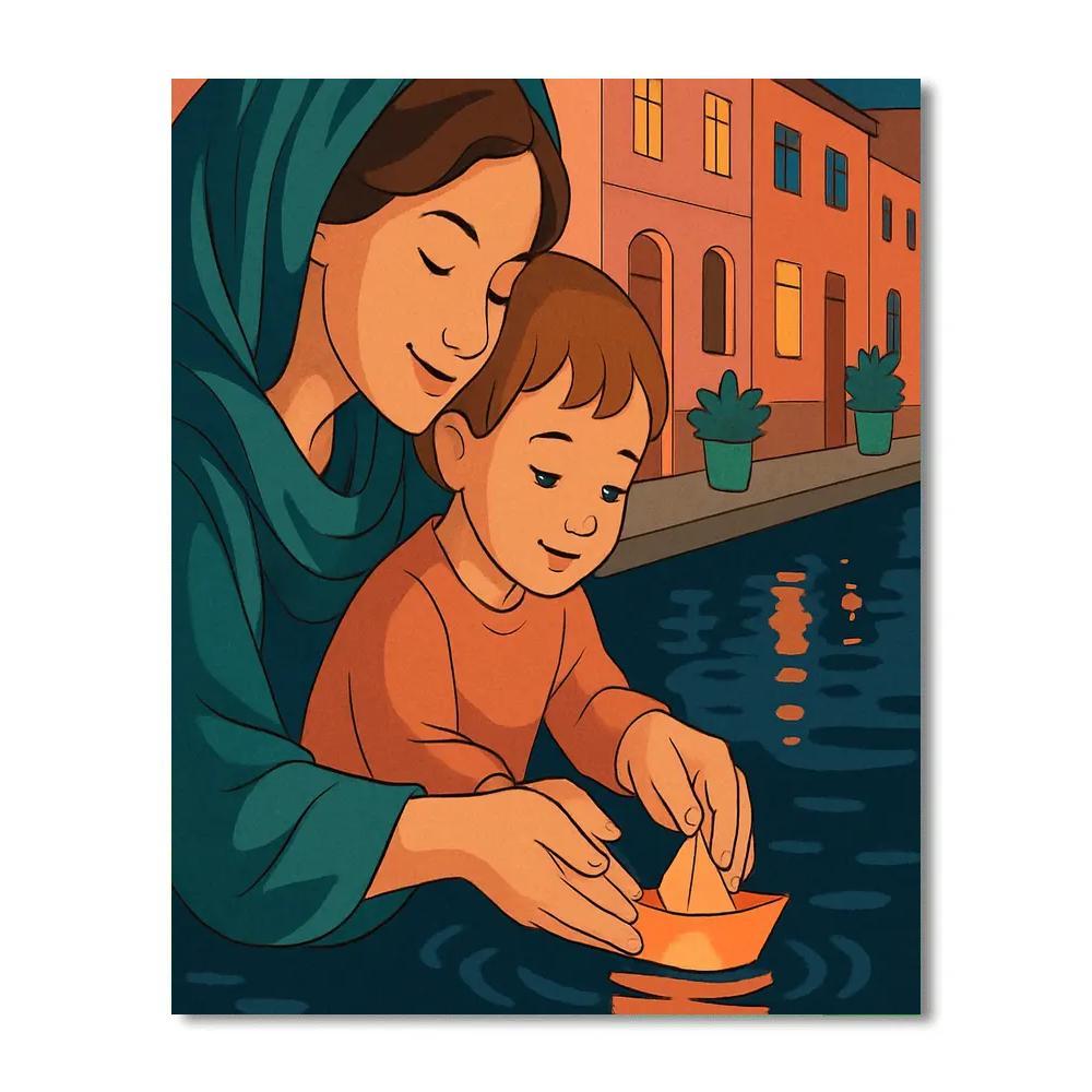 Lanternlit Mother Harbor DIY paint by numbers